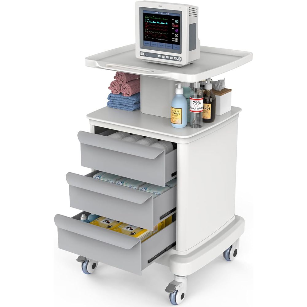 Medical Lab Ultrasound - Portable Medical Carts with Wheels, Mobile