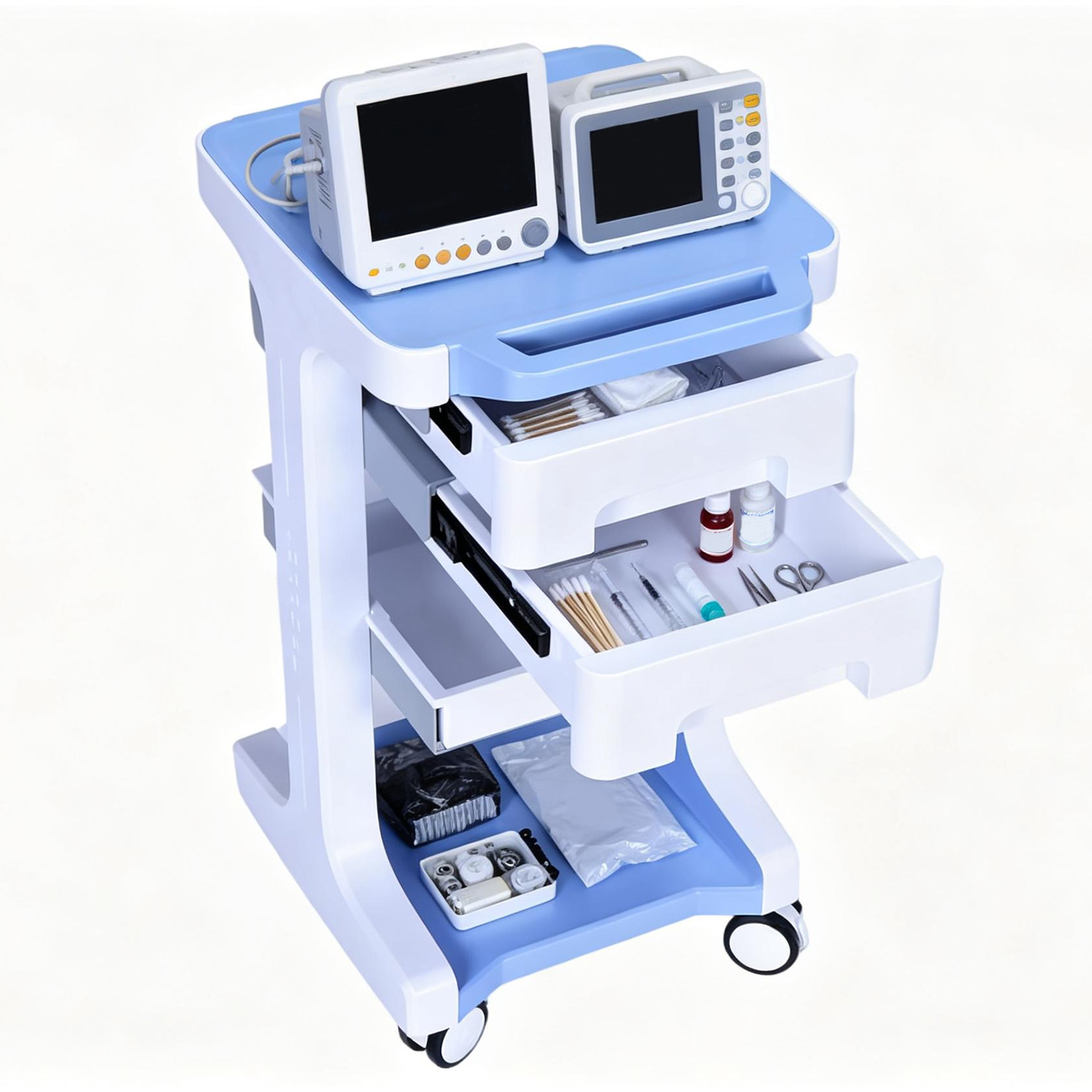 3 Tier Medical Rolling Cart wi - огляд і ціна Medical Lab Ultrasound
