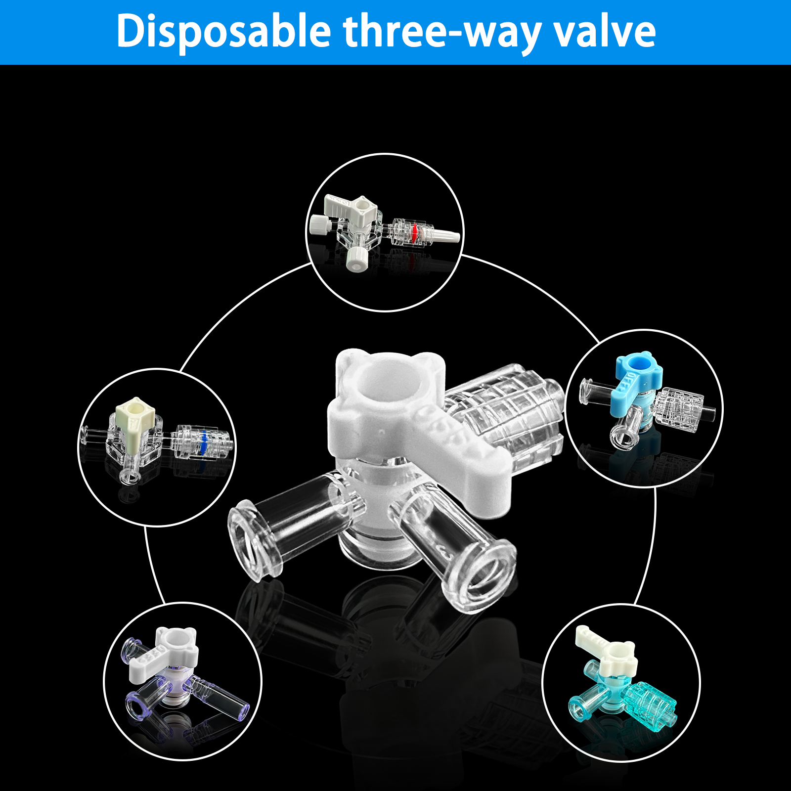 50 three-way stopcock valves,  - огляд і ціна Medical Lab