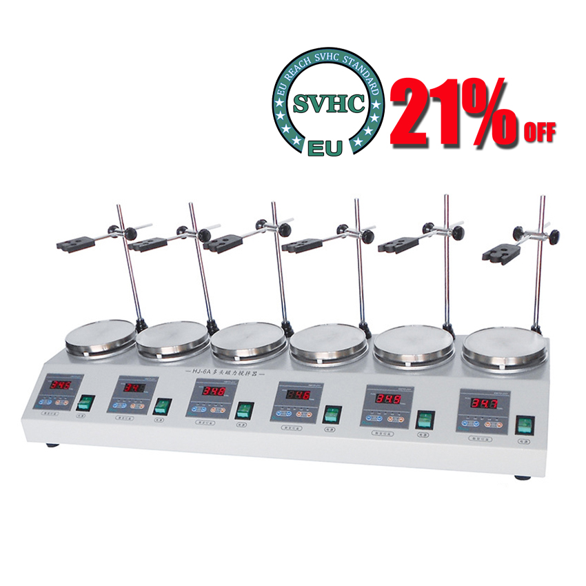 6-head Magnetic Heating Stirre - огляд і ціна Magnetic Stirrer Hotplate