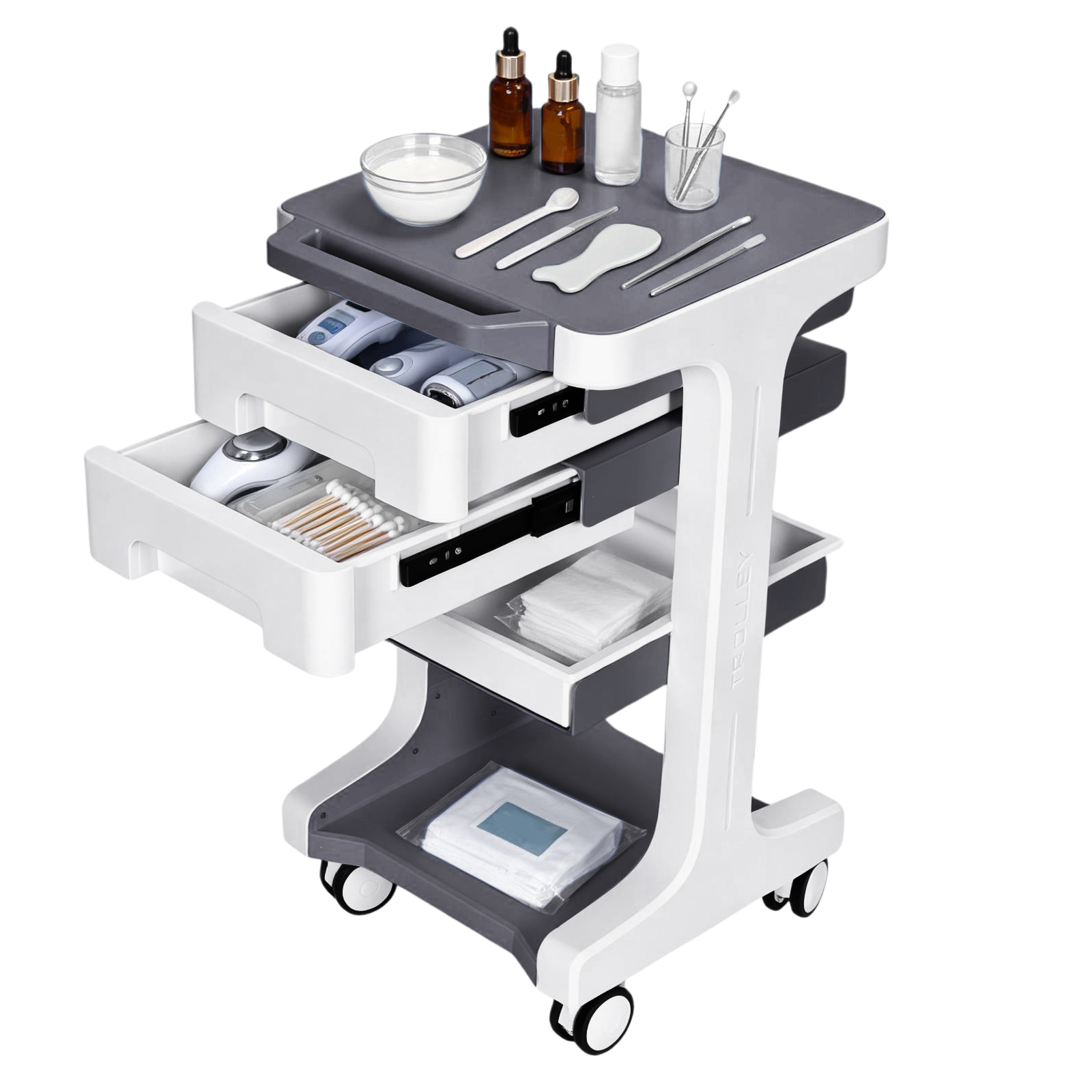 3 Tier Medical Rolling Cart wi - огляд і ціна Medical Lab Ultrasound